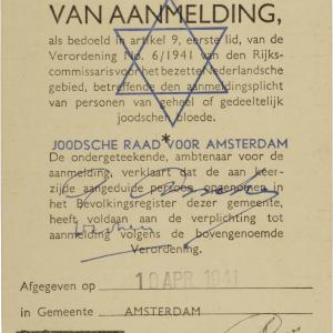 Registrierung, Judenkartei, Lasar Dünner, 1941