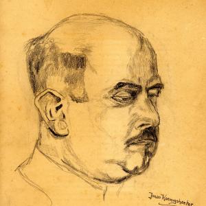 Ludwig Meidner, gezeichnet von Jonas Königshöfer, 1937